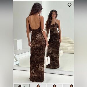 Princesspolly Knox Maxi Dress Leopard